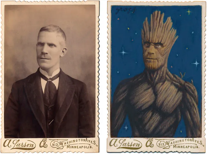 Artist Turns Vintage Portraits Into Heroes Of Pop Culture