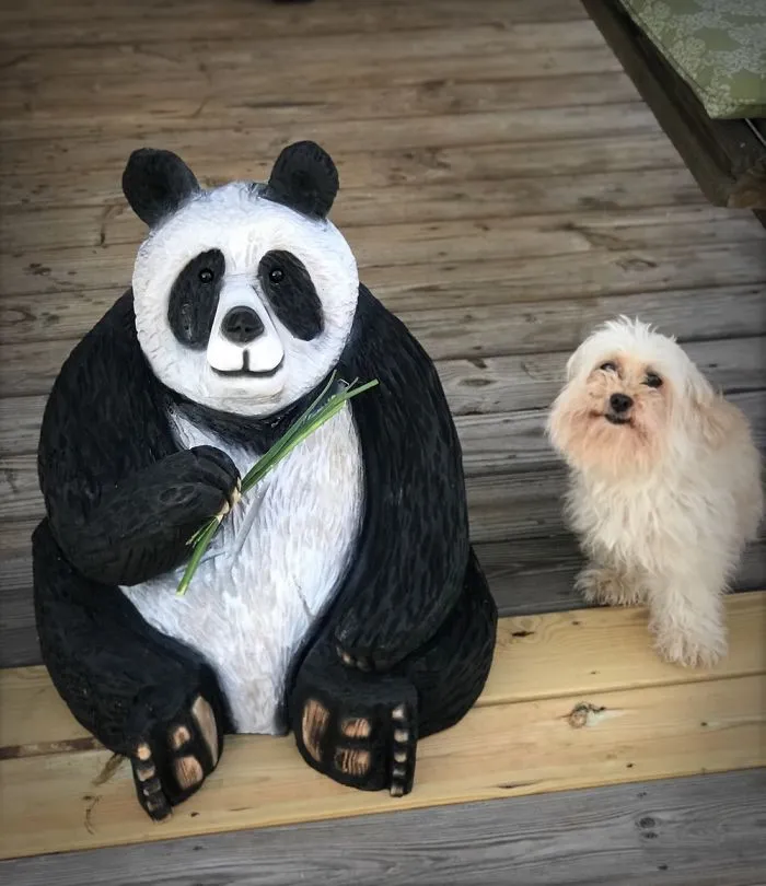 Panda Chainsaw Art