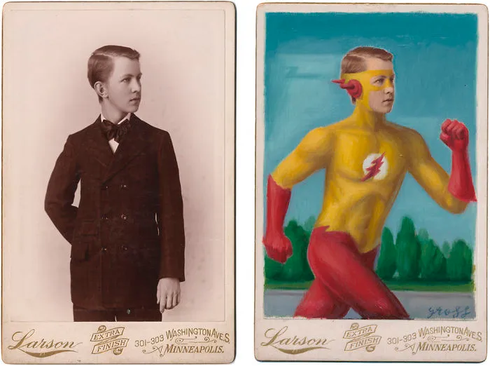 Artist Turns Vintage Portraits Into Heroes Of Pop Culture