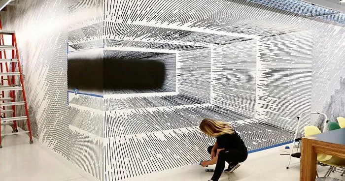 This Artist Creates Amazing Optical Illusions Using Simple Lines