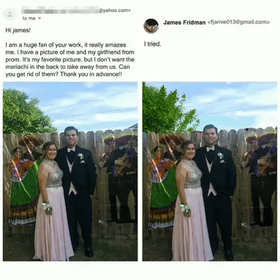 Vuelve el troll del Photoshop que se toma las peticiones muy literalmente, y el resultado es divertidísimo (16 nuevas imágenes)