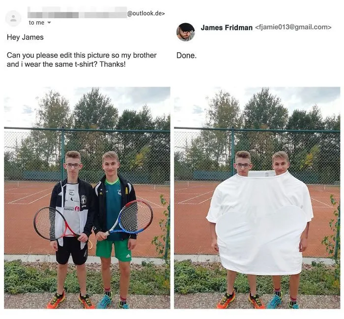 Photoshop Troll Who Takes Photo Requests Too Literally Strikes Again, And The Result Is Hilarious (17 New Pics)