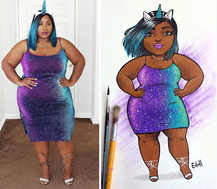 Cansado de los prejuicios contra las mujeres de talla grande, este artista las convirtió en arte