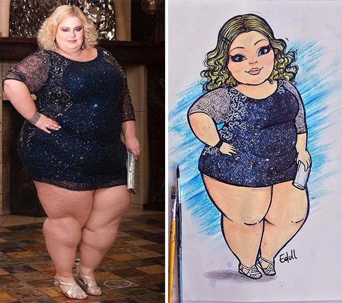 Cansado de los prejuicios contra las mujeres de talla grande, este artista las convirtió en arte
