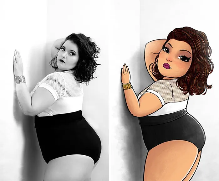 Cansado de los prejuicios contra las mujeres de talla grande, este artista las convirtió en arte
