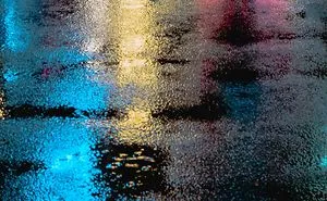 Rainy Roads (Neon Light Reflections)
