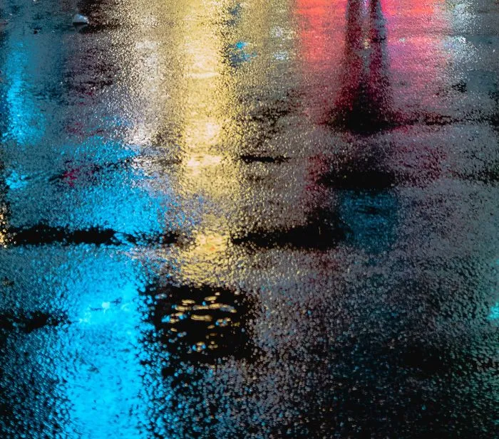 Rainy Roads (Neon Light Reflections)