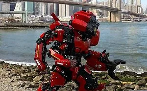 Artist Constructs Impressive Robot Costumes And Wears Them On The Streets Of New York