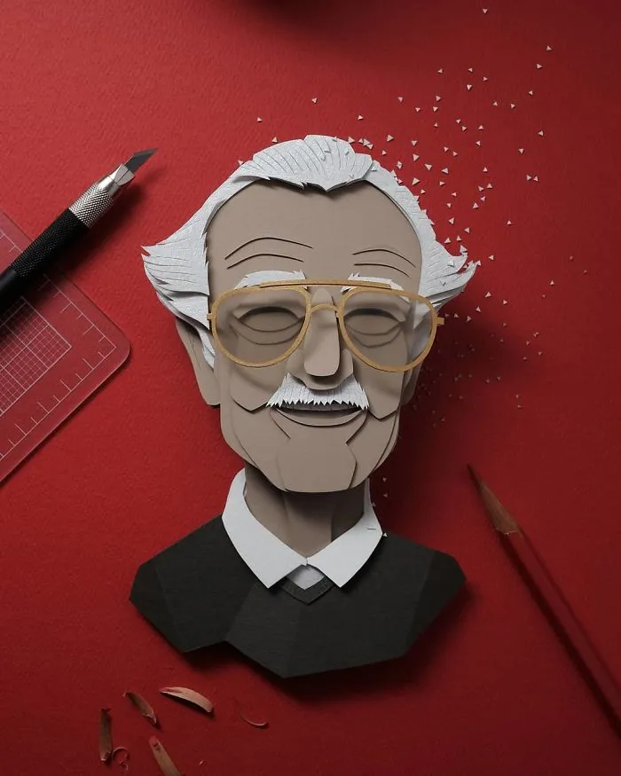 Artist Shows Off His Incredible Paper Work Skills By Recreating Famous Pop Culture Characters