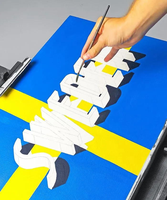 Artist Uses Lettering Technique To Recreate Modern Logos With Stunning 3D Effects