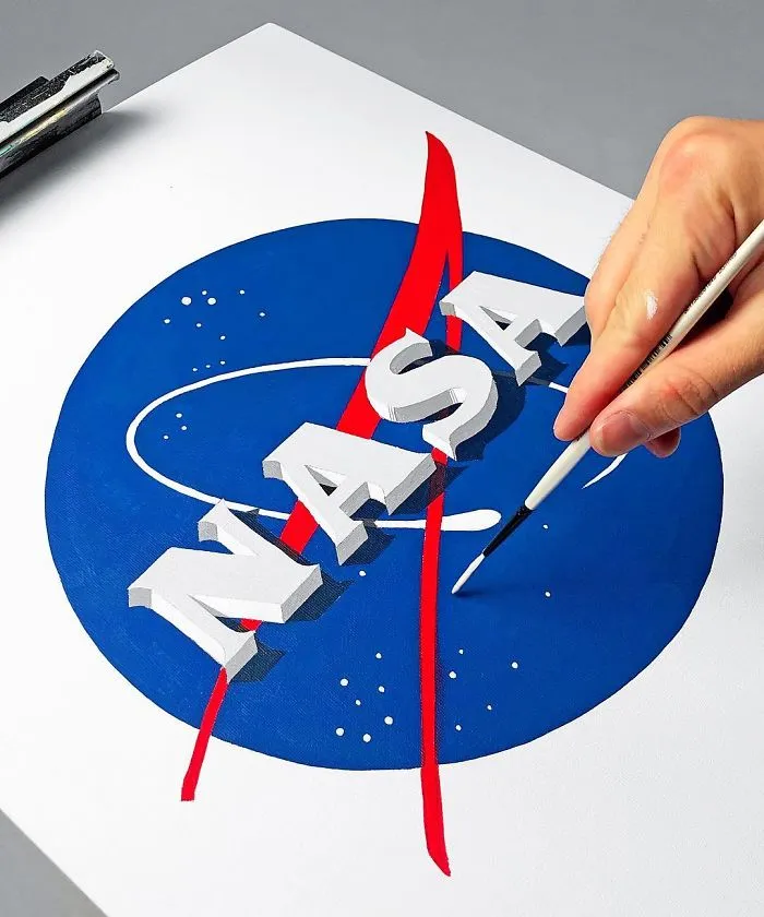 Artist Uses Lettering Technique To Recreate Modern Logos With Stunning 3D Effects