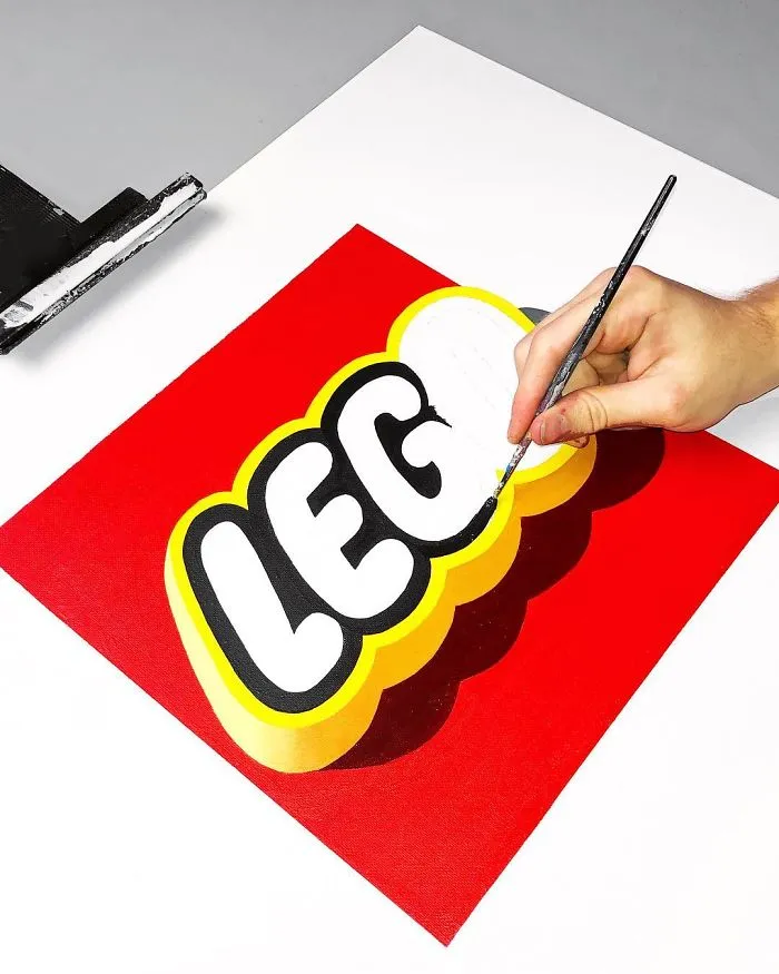 Artist Uses Lettering Technique To Recreate Modern Logos With Stunning 3D Effects