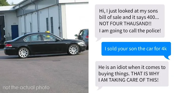 21 Year-Old Son Buys Car, Mom Contacts Seller To Return Money