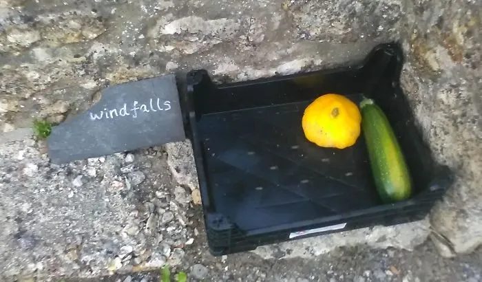 Aquí la gente deja las verduras que les sobran de su huerta para que otros las cojan si lo necesitan