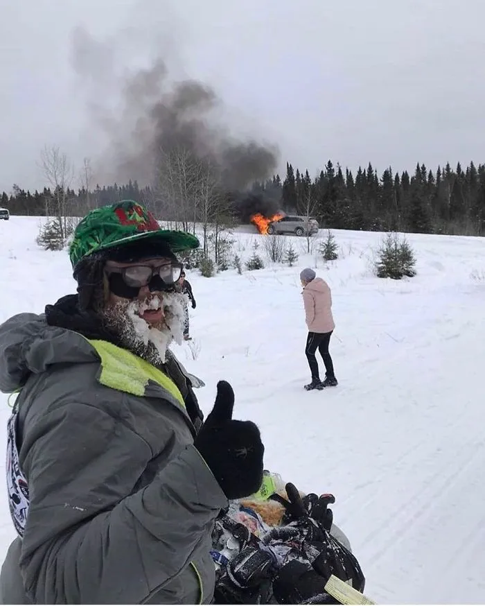 This Is My Buddy Jesse At The Arrowhead 135 In Mn Yesterday. Day Time Temp Was -26 °F