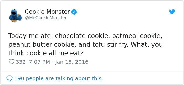 Looks Like Cookie Monster Has A Twitter Account And Here Are 25 Of His Most Hilarious Tweets