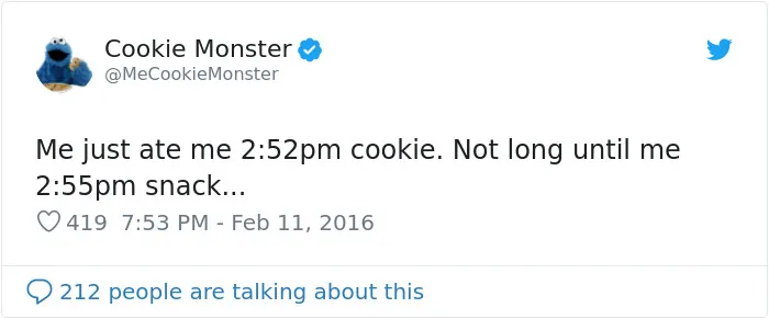 Looks Like Cookie Monster Has A Twitter Account And Here Are 25 Of His Most Hilarious Tweets