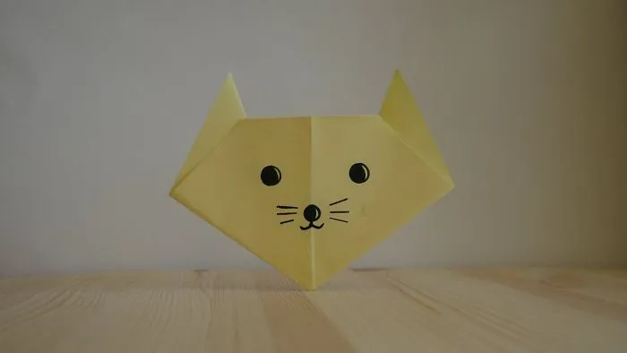 Origami. How To Make A Cat Out Of Paper (Video Lesson)