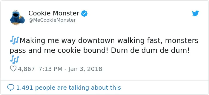 Looks Like Cookie Monster Has A Twitter Account And Here Are 25 Of His Most Hilarious Tweets