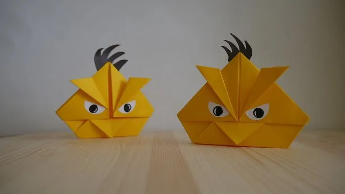 Origami. How To Make A Bird From The Game Angry Birds (Video Lesson)
