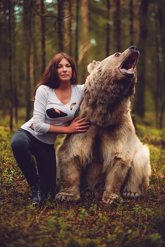 Photoshoot With A Menacing Bear