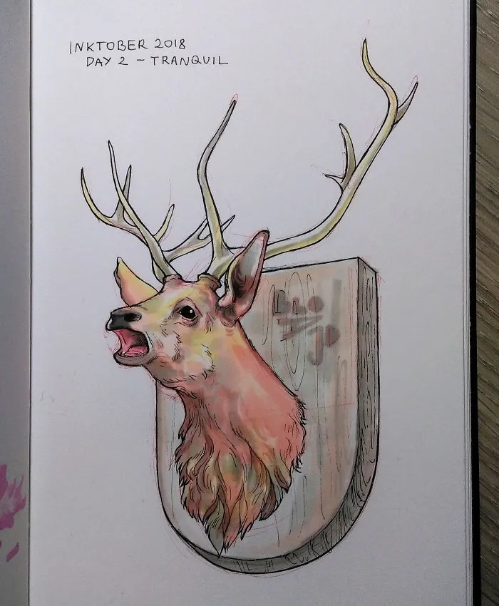 My 31 Inktober Drawings Show The Scale Of Suffering We Can Inflict On Innocent Animals