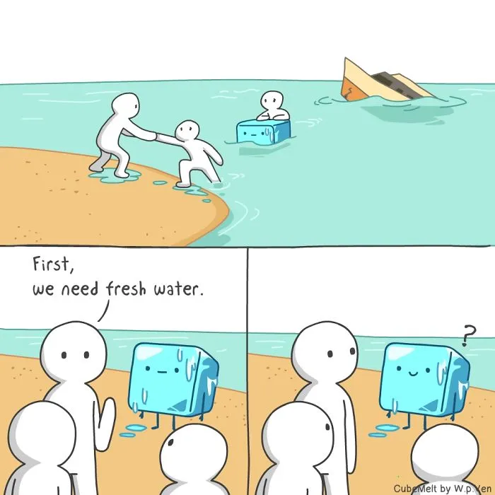 My 36 Comics About An Ice Cube Which I Created At The Lowest Point Of My Creative Career