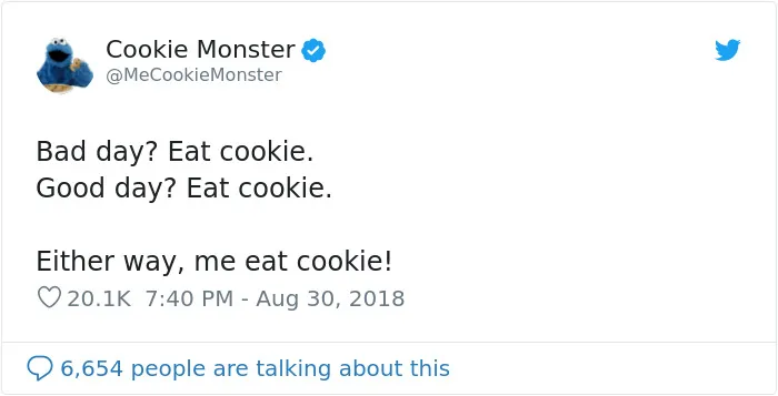 Looks Like Cookie Monster Has A Twitter Account And Here Are 25 Of His Most Hilarious Tweets