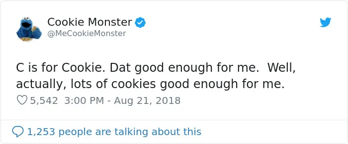 Looks Like Cookie Monster Has A Twitter Account And Here Are 25 Of His Most Hilarious Tweets
