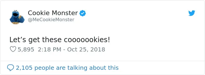 Looks Like Cookie Monster Has A Twitter Account And Here Are 25 Of His Most Hilarious Tweets