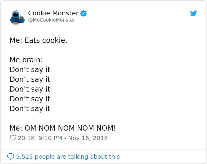 Looks Like Cookie Monster Has A Twitter Account And Here Are 25 Of His Most Hilarious Tweets