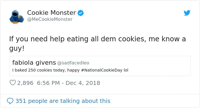 Looks Like Cookie Monster Has A Twitter Account And Here Are 25 Of His Most Hilarious Tweets