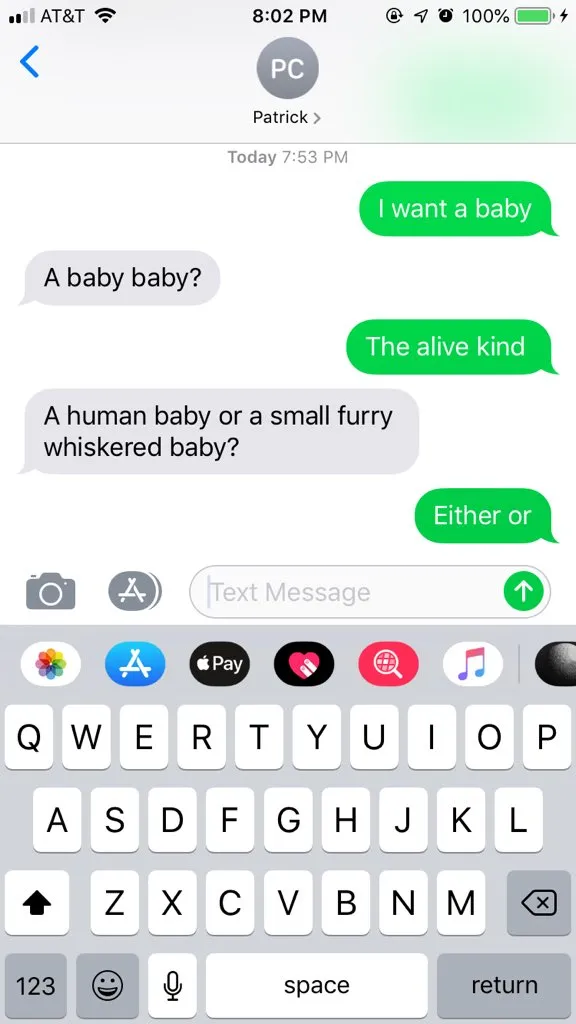 50 Of The Best Responses To The “Text Your Boyfriend 'I Want A Baby'” Challenge