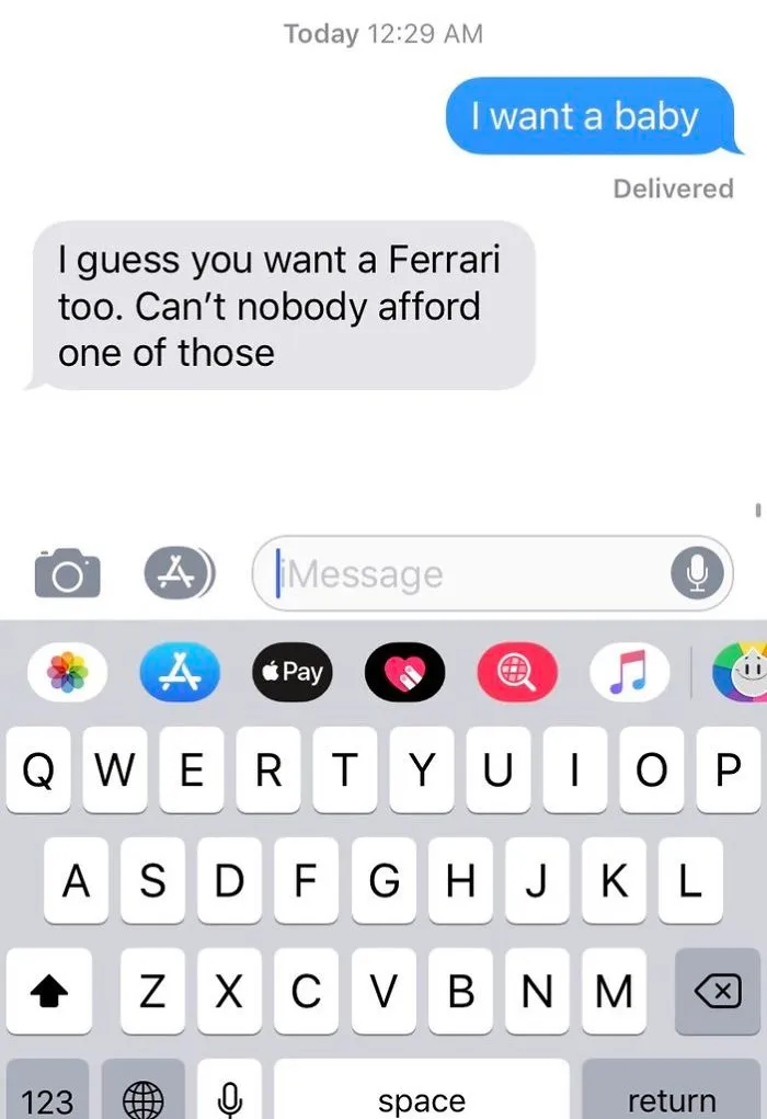 50 Of The Best Responses To The “Text Your Boyfriend 'I Want A Baby'” Challenge