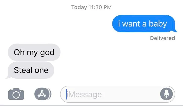 50 Of The Best Responses To The “Text Your Boyfriend 'I Want A Baby'” Challenge