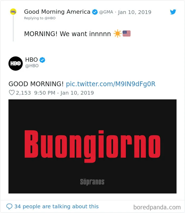 HBO Gives Famous Brands And People 'Soprano' Nicknames On Twitter And They Are On Point