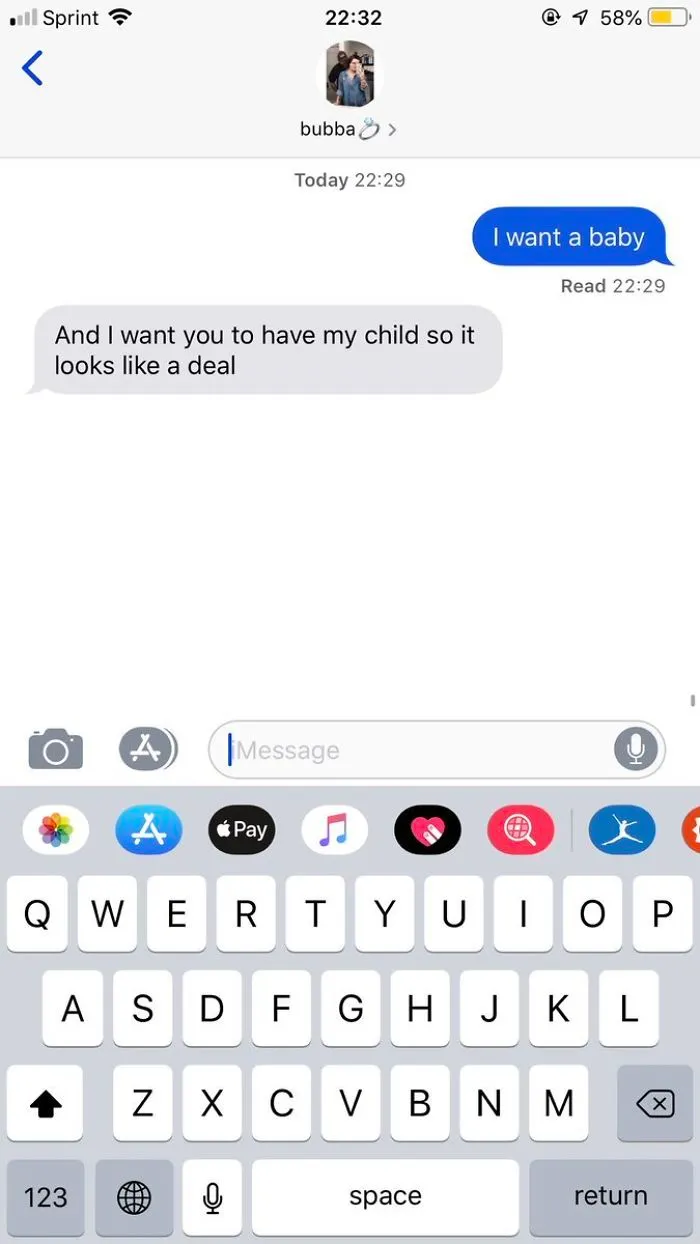 50 Of The Best Responses To The “Text Your Boyfriend 'I Want A Baby'” Challenge