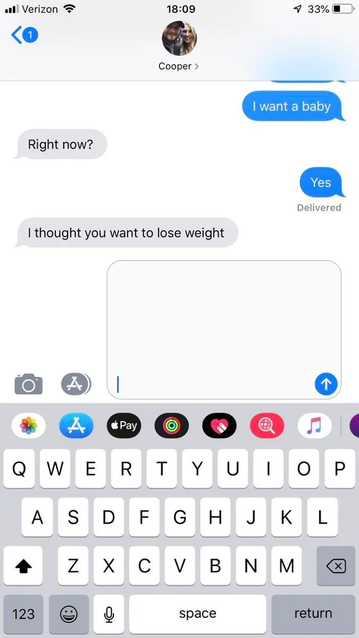 50 Of The Best Responses To The “Text Your Boyfriend 'I Want A Baby'” Challenge
