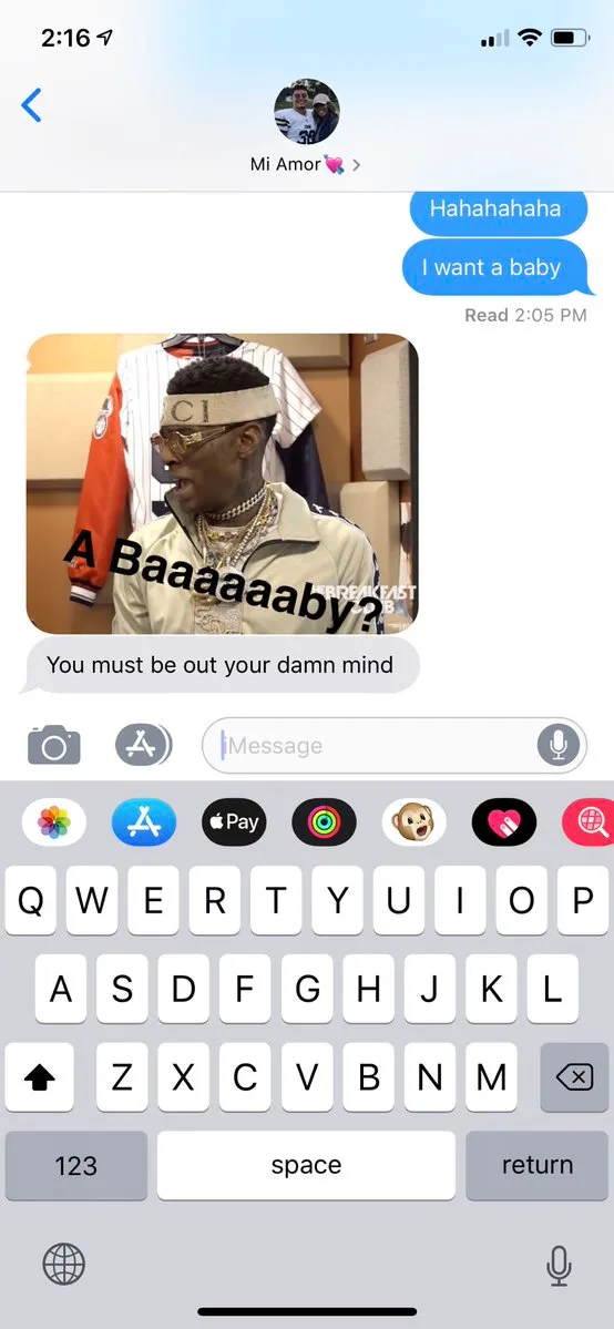 50 Of The Best Responses To The “Text Your Boyfriend 'I Want A Baby'” Challenge