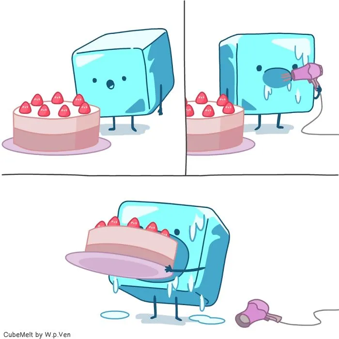 My 36 Comics About An Ice Cube Which I Created At The Lowest Point Of My Creative Career