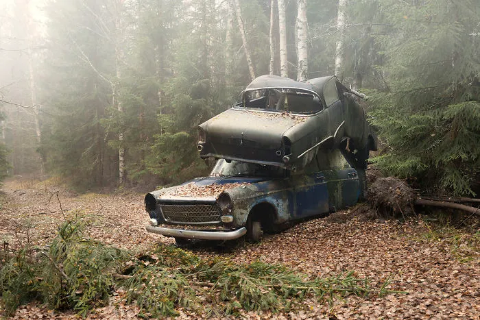 Abandoned Car Graveyard Sweden