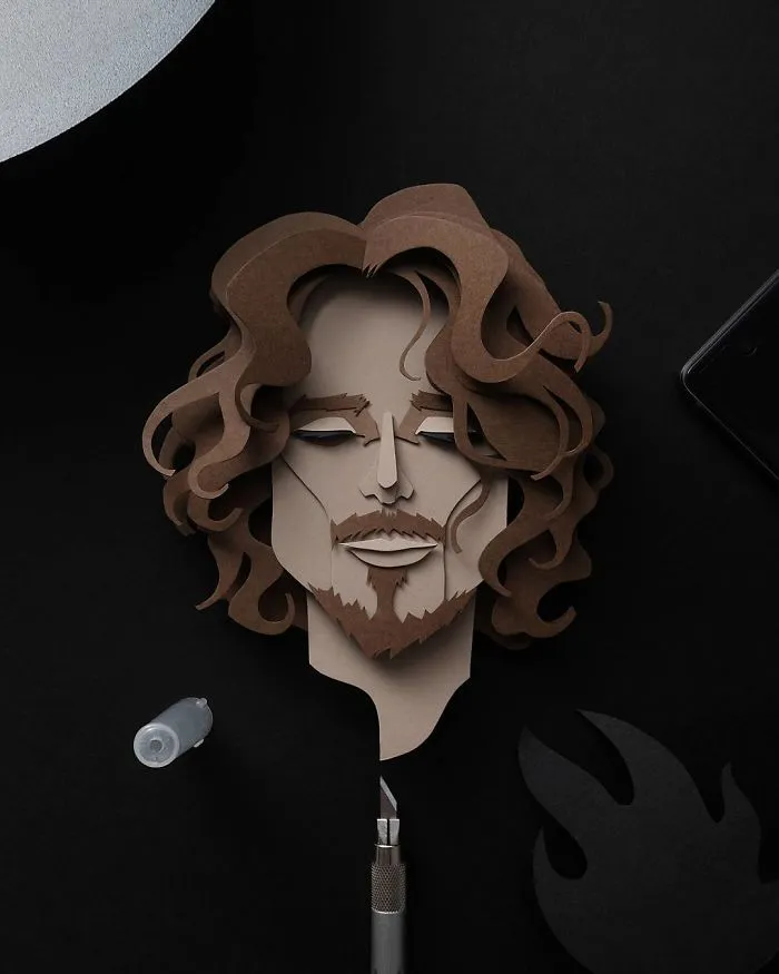 Artist Shows Off His Incredible Paper Work Skills By Recreating Famous Pop Culture Characters