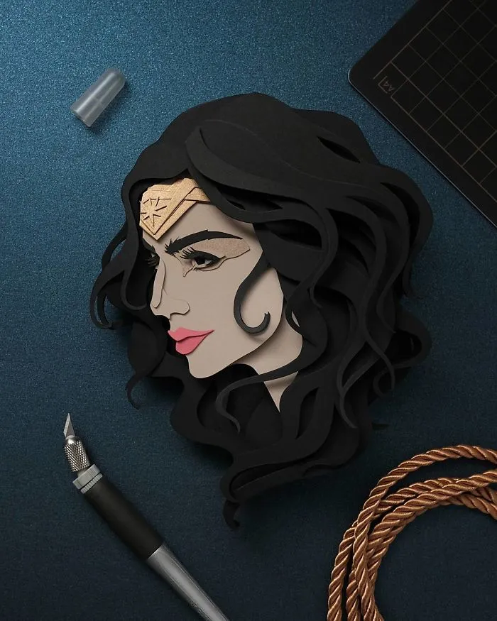 Artist Shows Off His Incredible Paper Work Skills By Recreating Famous Pop Culture Characters