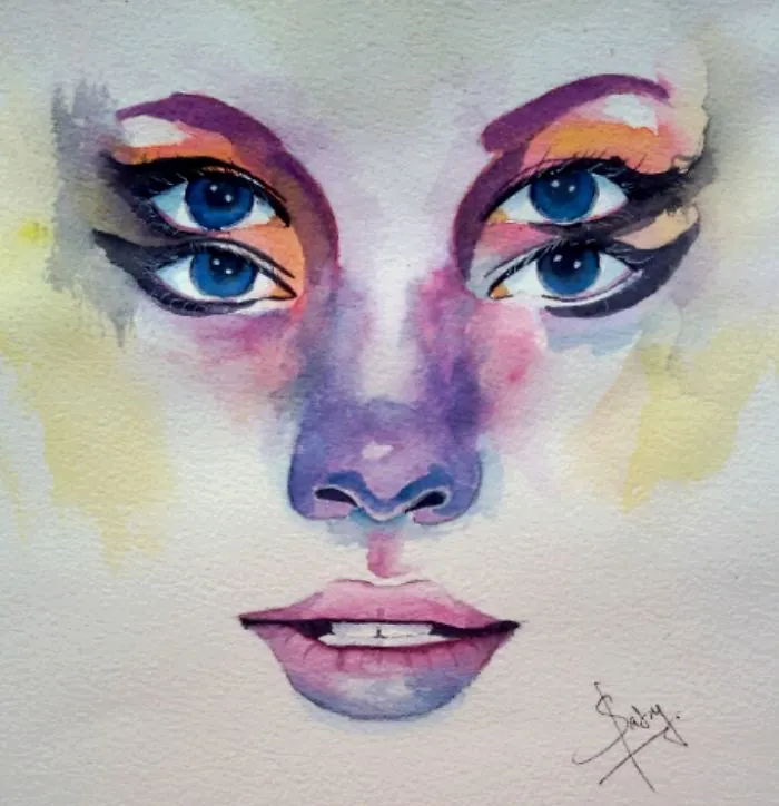 I Made This Watercolor Artwork To Create An Illusion