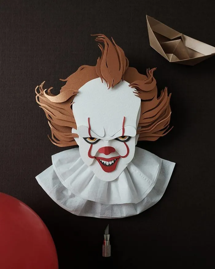 Artist Shows Off His Incredible Paper Work Skills By Recreating Famous Pop Culture Characters