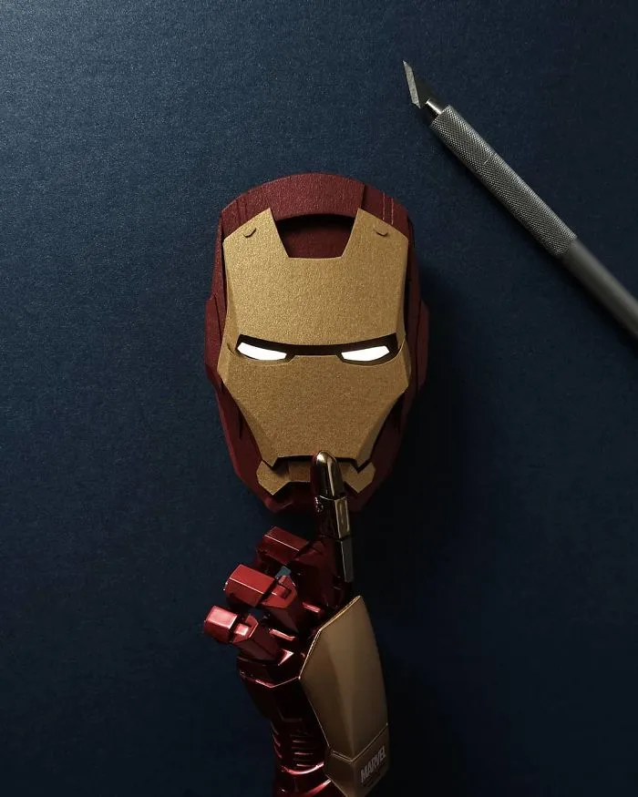 Artist Shows Off His Incredible Paper Work Skills By Recreating Famous Pop Culture Characters