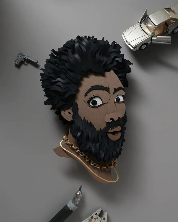 Artist Shows Off His Incredible Paper Work Skills By Recreating Famous Pop Culture Characters