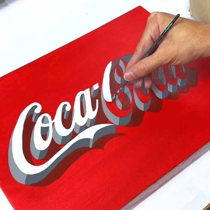 Artist Uses Lettering Technique To Recreate Modern Logos With Stunning 3D Effects