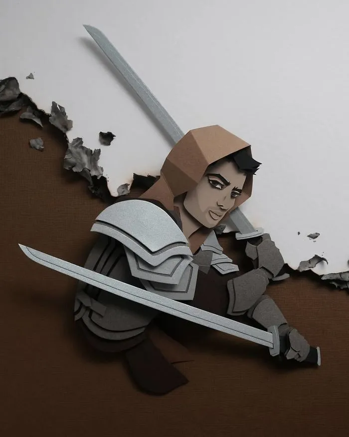 Artist Shows Off His Incredible Paper Work Skills By Recreating Famous Pop Culture Characters