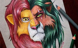 I Combine Two Characters Into One In My Colored Pencil Illustrations (50 Pics)